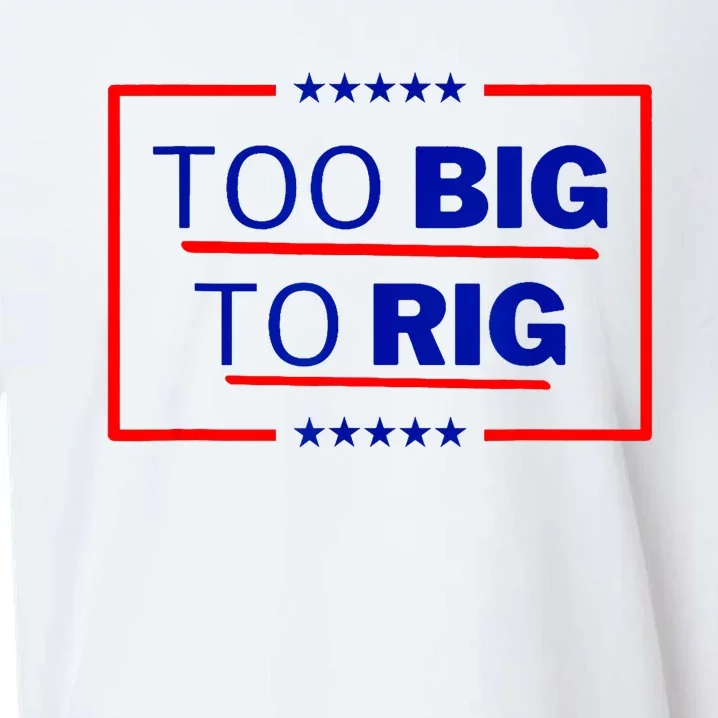 Too Big To Rig 2024 Election Vote Sueded Cloud Jersey T-Shirt