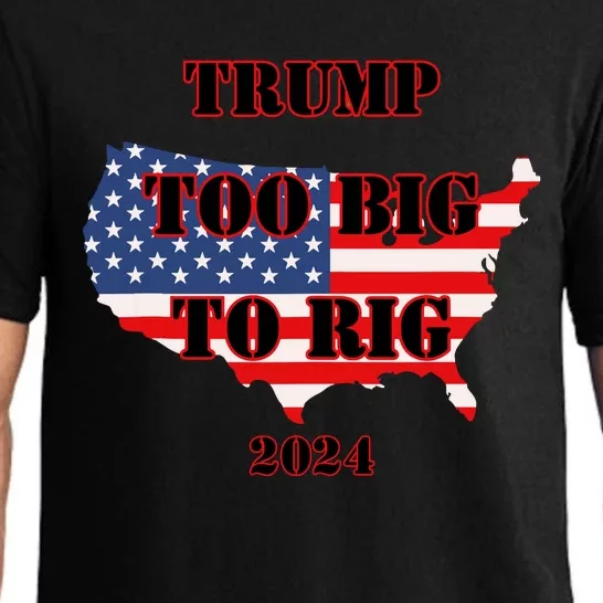 Too Big To Rig Trump Anti Biden Usa 2024 Election Pajama Set