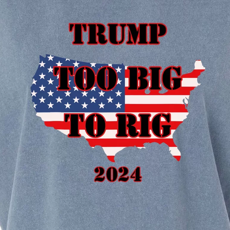 Too Big To Rig Trump Anti Biden Usa 2024 Election Garment-Dyed Women's Muscle Tee