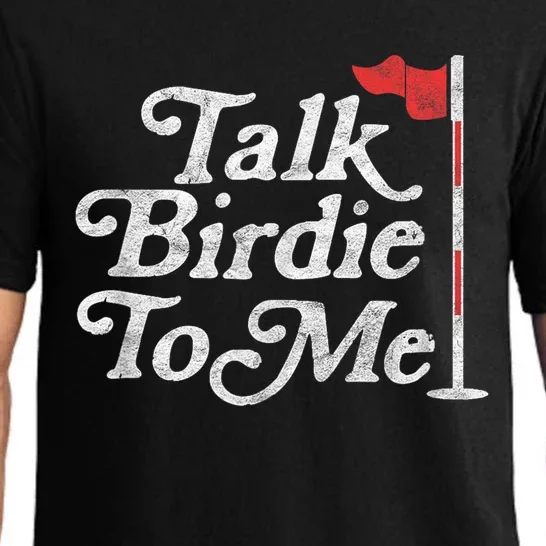 Talk Birdie To Me Funny Golfer Dad Fathers Day Golf Graphic Pajama Set