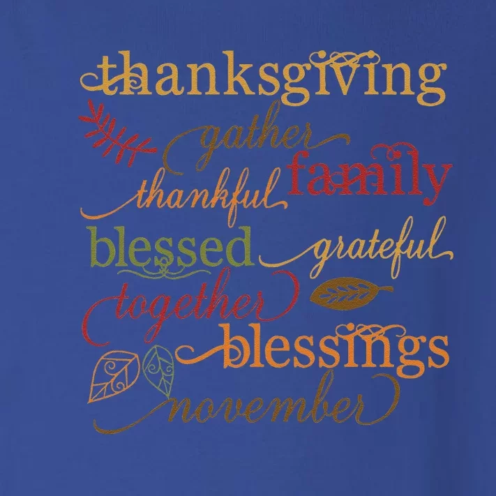 Thankful Blessings Thanksgiving Family Toddler Long Sleeve Shirt