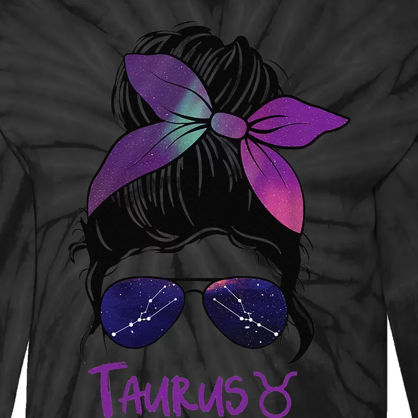 Taurus Birthday Taurus woman Zodiac Constellation Tie-Dye Long Sleeve Shirt