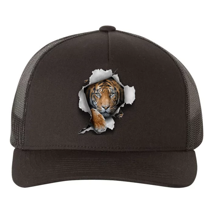 Tiger, Bengal Tiger, Safari Animal, Big Cat, Zoo, Tiger Yupoong Adult 5-Panel Trucker Hat