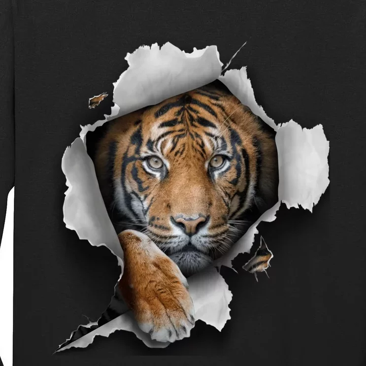 Tiger, Bengal Tiger, Safari Animal, Big Cat, Zoo, Tiger Tall Long Sleeve T-Shirt