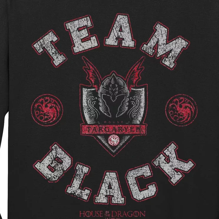 Team Black Targaryen House Tall Long Sleeve T-Shirt