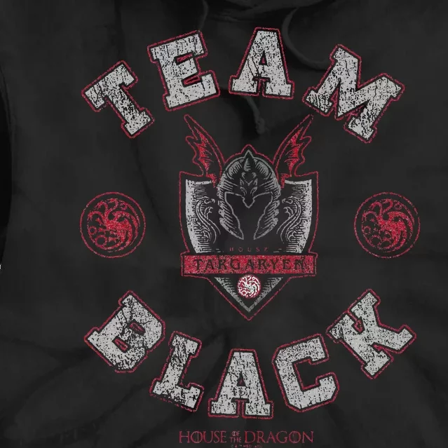 Team Black Targaryen House Tie Dye Hoodie