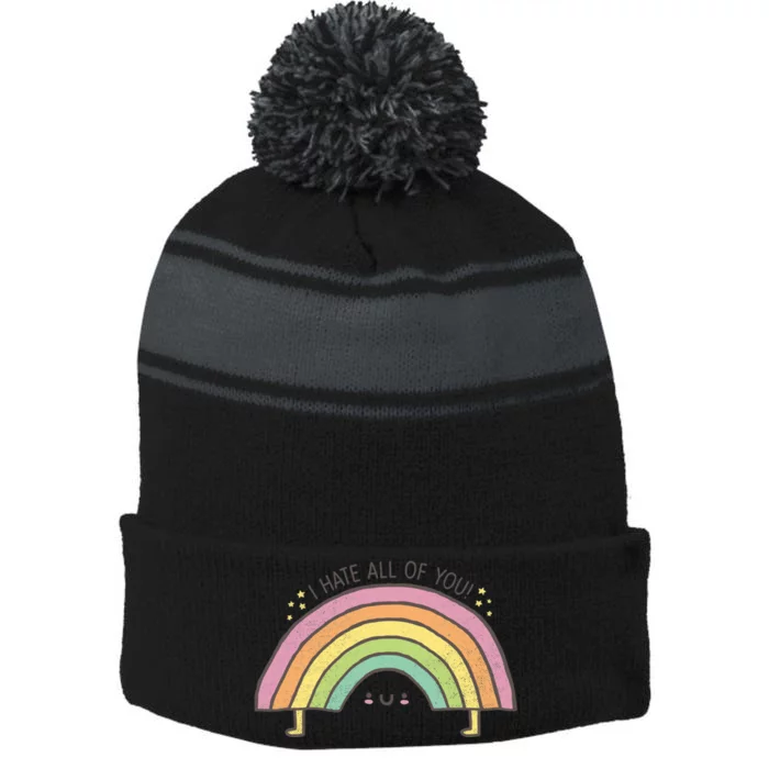 Truth Be Told.... Stripe Pom Pom Beanie