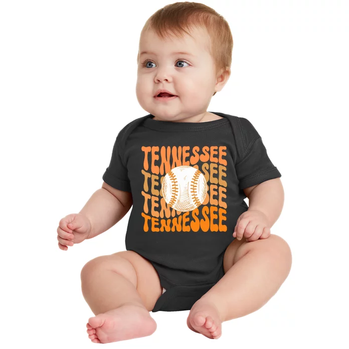 Tennessee Baseball Baby Bodysuit