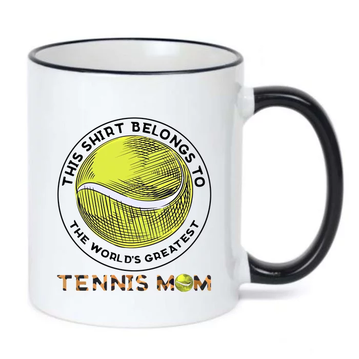 This Belongs To Tennis Mom Tennis Game Tennis Mom Gift Black Color Changing Mug