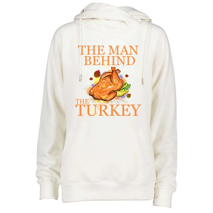 The Behind The Turkey Funny Thanksgiving Family Great Gift Great Gift Womens Funnel Neck Pullover Hood