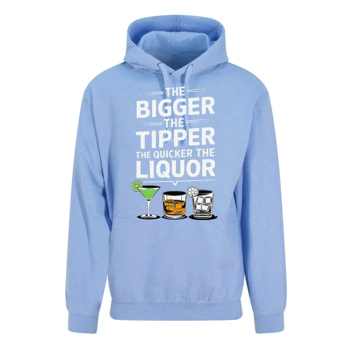 The Bigger The Tipper The Quicker The Liquor Bartender Mixer Unisex Surf Hoodie