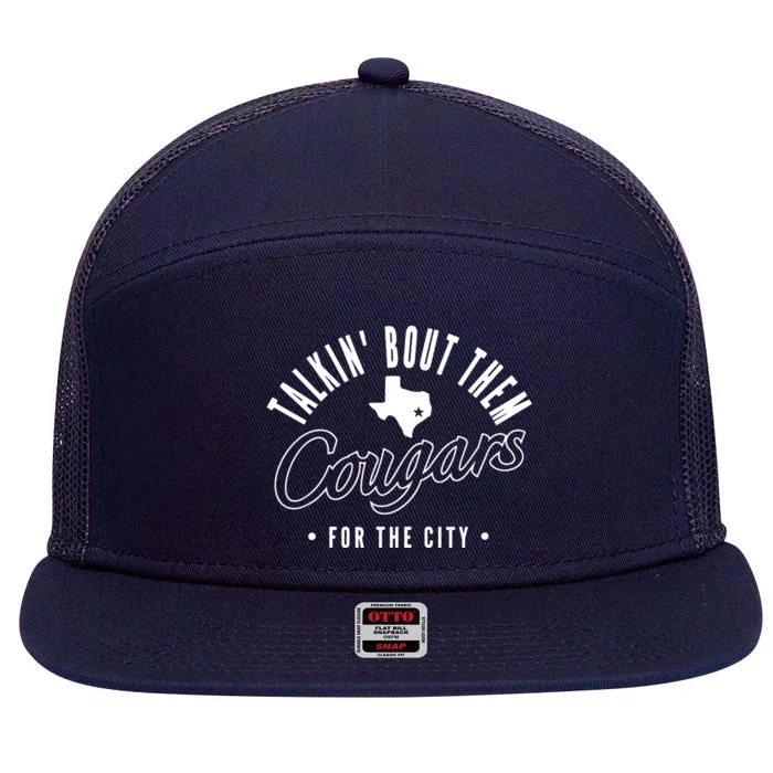 Talkin Bout Them Cougars From The City 7 Panel Mesh Trucker Snapback Hat