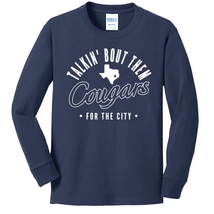 Talkin Bout Them Cougars From The City Kids Long Sleeve Shirt