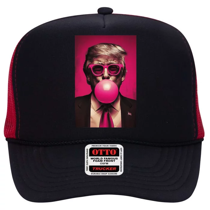 Trump Bubblegum High Crown Mesh Trucker Hat