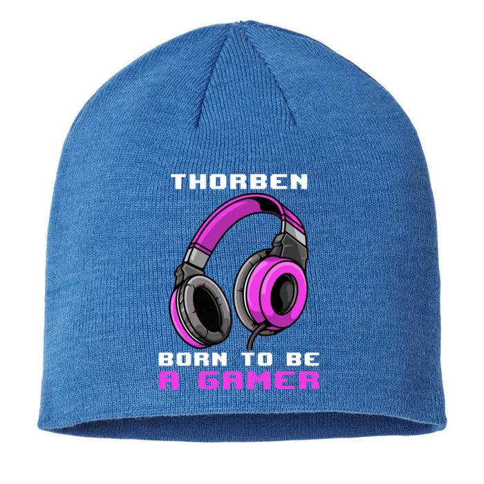 Thorben Born To Be A Gamer Personalized Cute Gift 8 1/2in Sustainable Knit Beanie