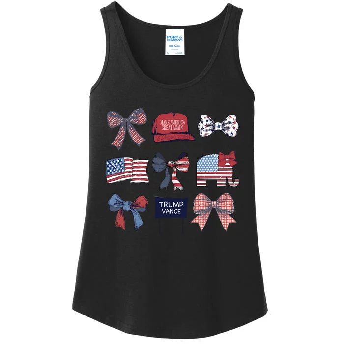 Trump & Bows Trump Vance 2024 Presidential Ladies Essential Tank