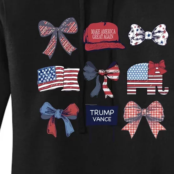 Trump & Bows Trump Vance 2024 Presidential Women's Pullover Hoodie