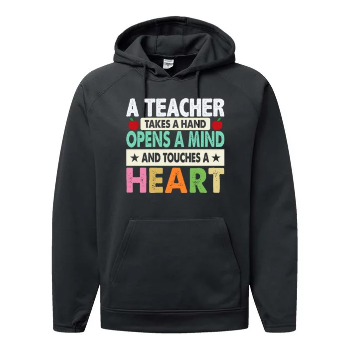 Teacher Back To School Inspiration Performance Fleece Hoodie