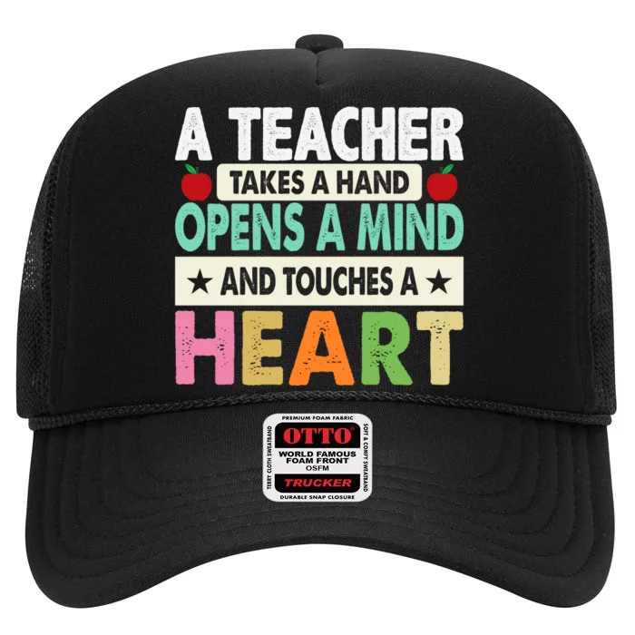 Teacher Back To School Inspiration High Crown Mesh Trucker Hat