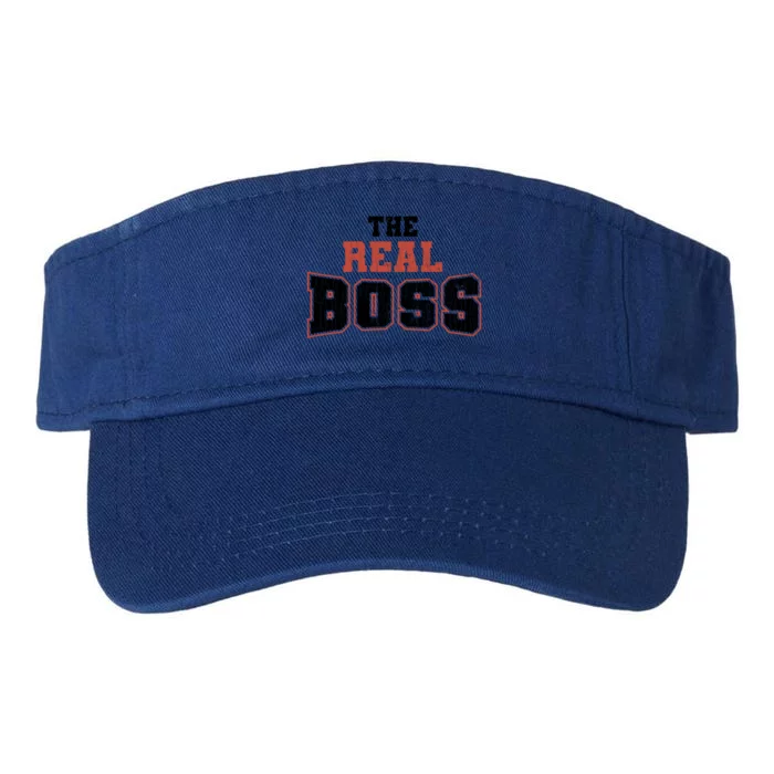 The Boss The Real Boss Couple Part 2 Funny Gift Meaningful Gift Valucap Bio-Washed Visor