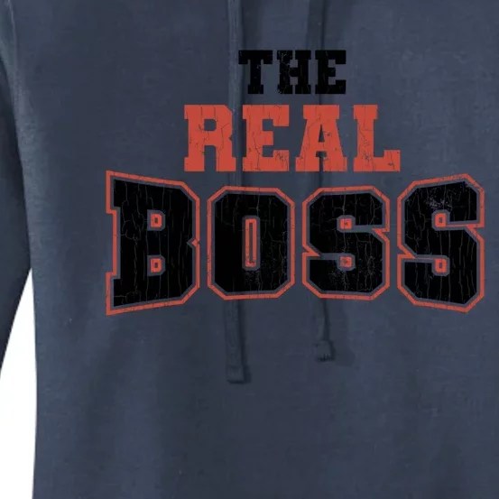 The Boss The Real Boss Couple Part 2 Funny Gift Meaningful Gift Women's Pullover Hoodie