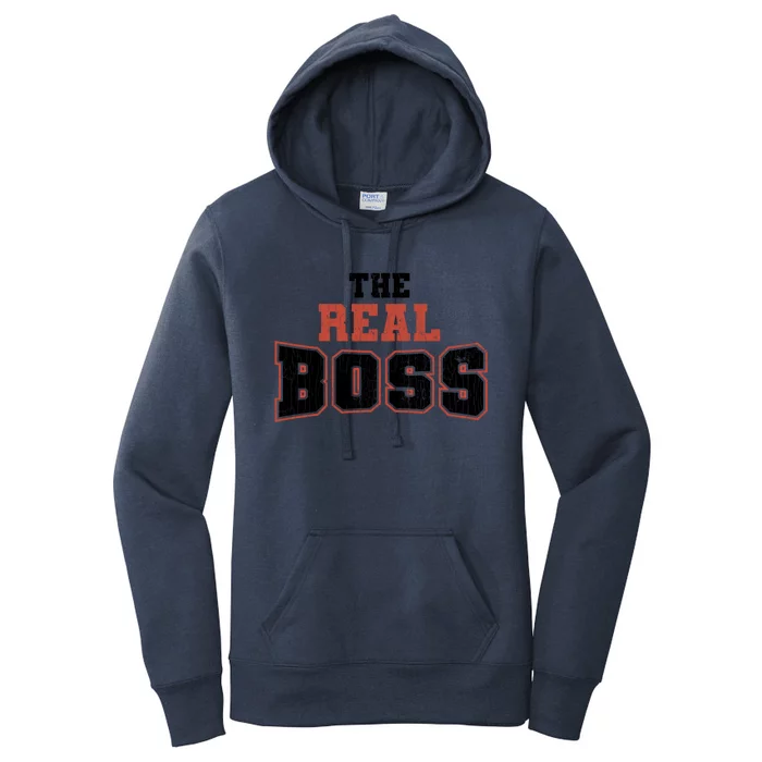 The Boss The Real Boss Couple Part 2 Funny Gift Meaningful Gift Women's Pullover Hoodie