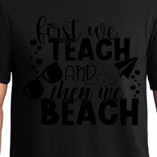 The Beach Teacher Off Duty On Break Summer Holidays Pajama Set