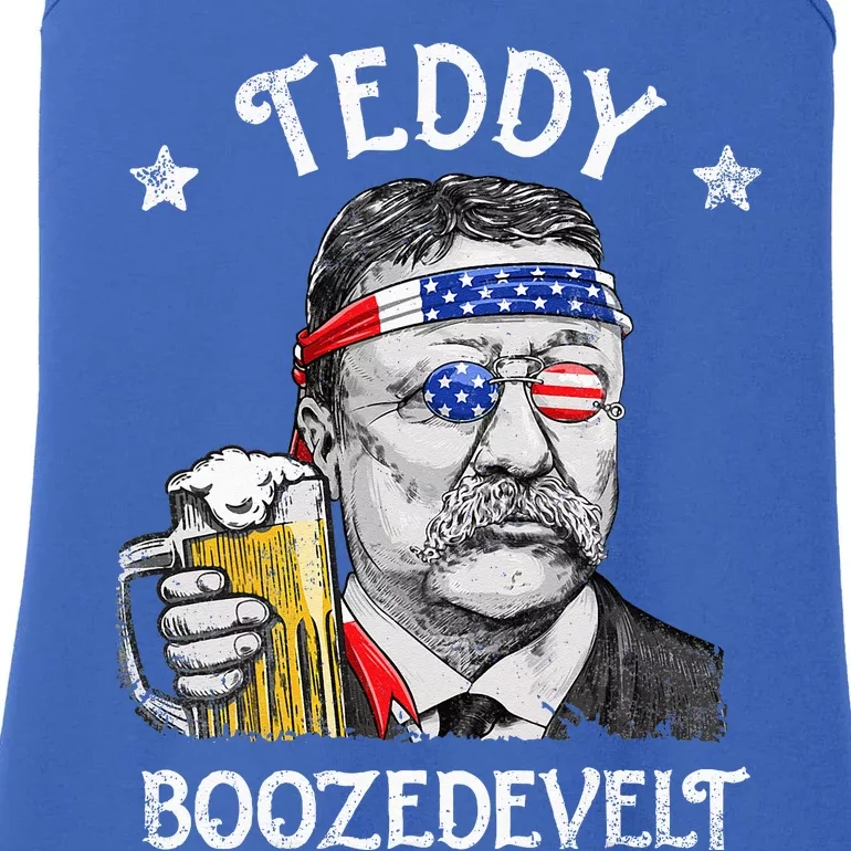 Teddy Boozedevelt Theodore Roosevelt 4th Of July American Ladies Essential Tank