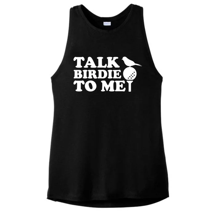 Talk Birdie To Me Golf Funny Gift For Stepdad Gift Ladies Tri-Blend Wicking Tank