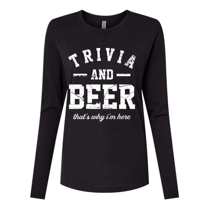 Trivia Beer That's Why I'm Here Quiz Game Trivia Night Gift Womens Cotton Relaxed Long Sleeve T-Shirt