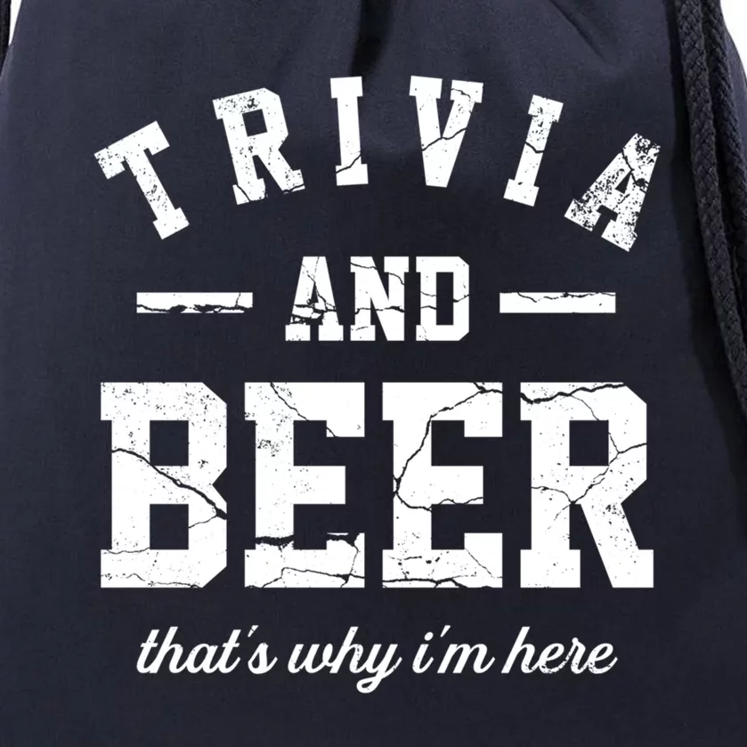 Trivia Beer That's Why I'm Here Quiz Game Trivia Night Gift Drawstring Bag