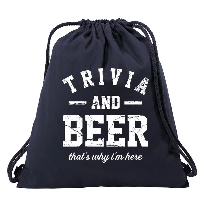 Trivia Beer That's Why I'm Here Quiz Game Trivia Night Gift Drawstring Bag