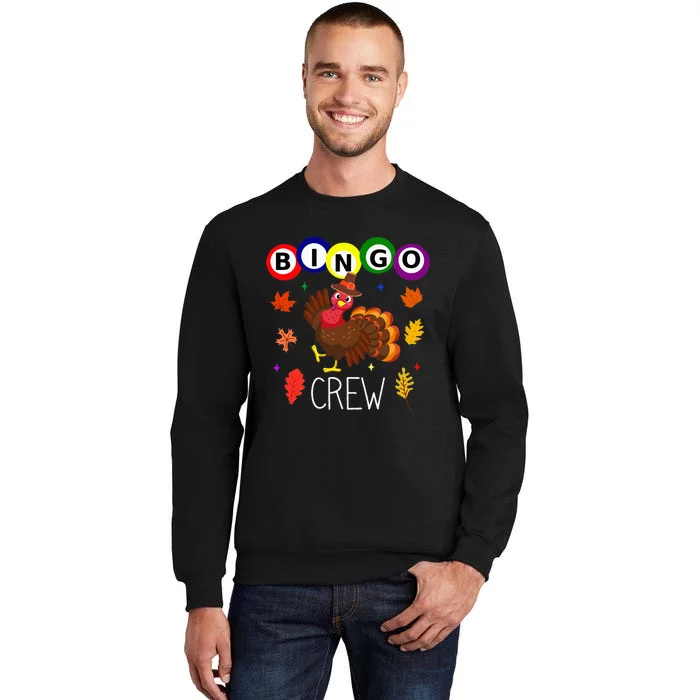 Thanksgiving Bingo Team Cute Turkey  Gambling Tall Sweatshirt