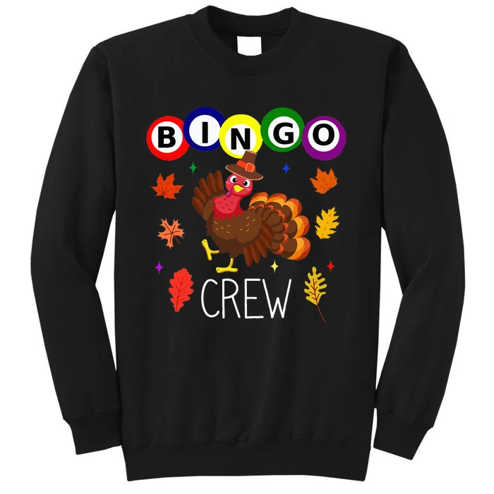 Thanksgiving Bingo Team Cute Turkey  Gambling Tall Sweatshirt