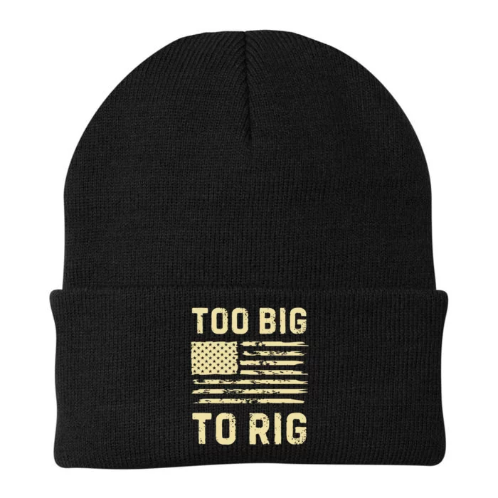 Too Big To Rig Funny Conservative 2024 Knit Cap Winter Beanie