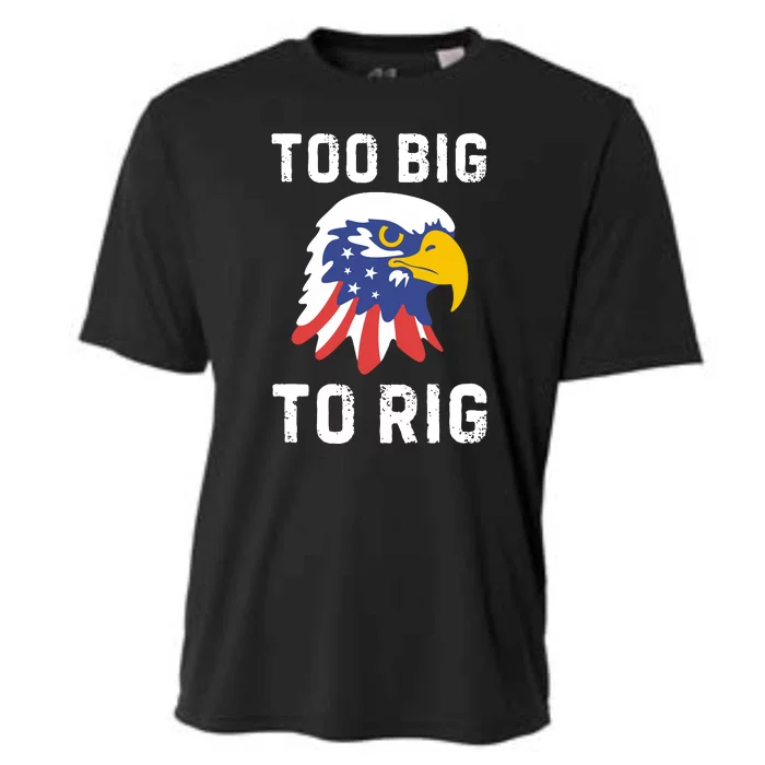 Too Big To Rig Funny Conservative 2024 Cooling Performance Crew T-Shirt