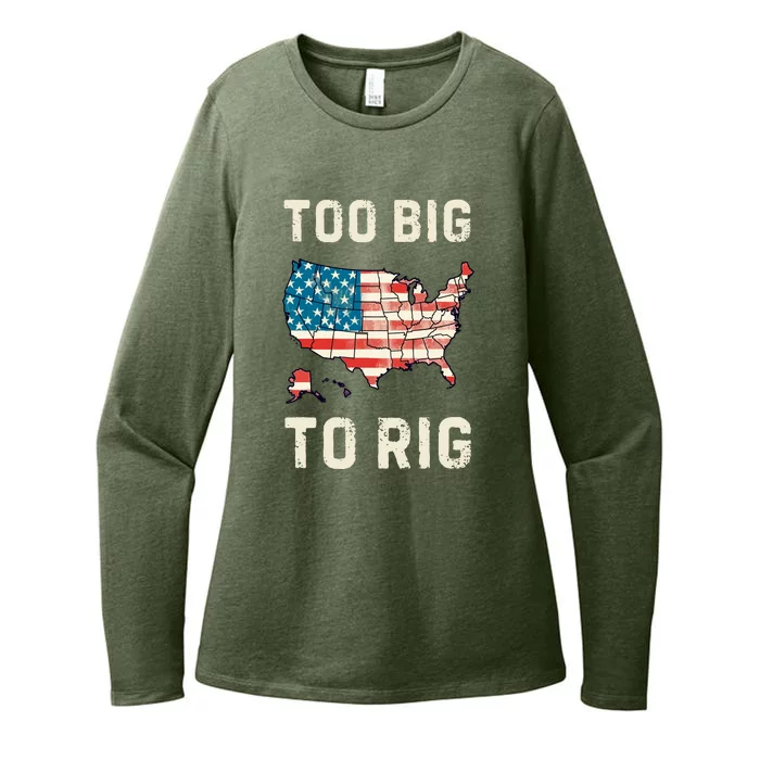 Too Big To Rig Funny Conservative 2024 Womens CVC Long Sleeve Shirt