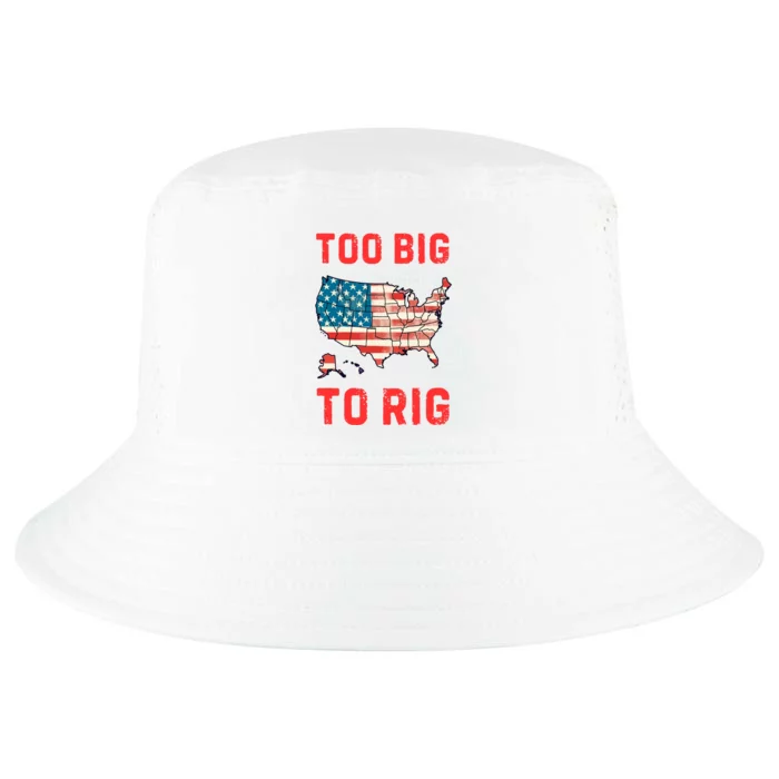 Too Big To Rig Funny Conservative 2024 Cool Comfort Performance Bucket Hat