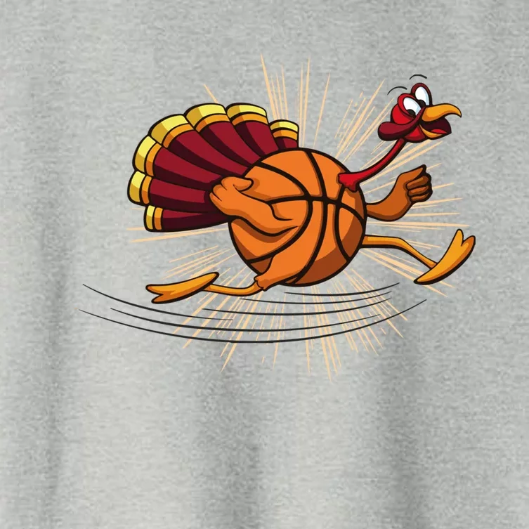 Turkey Basketball Turkey Playing Thanksgiving Player Costume Gift Women's Crop Top Tee