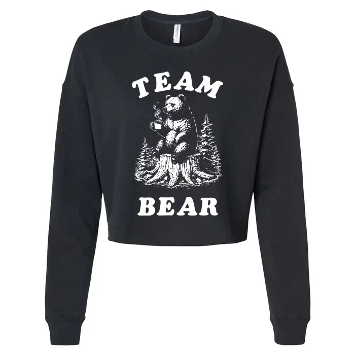 Team Bear Cropped Pullover Crew