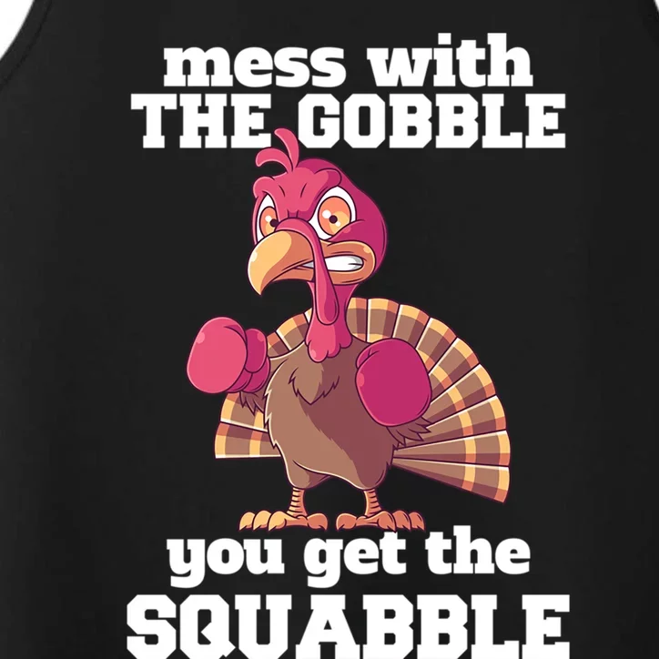 Turkey Boxing Thanksgiving Mma Kickboxing Karate Gobble Cool Gift Performance Tank