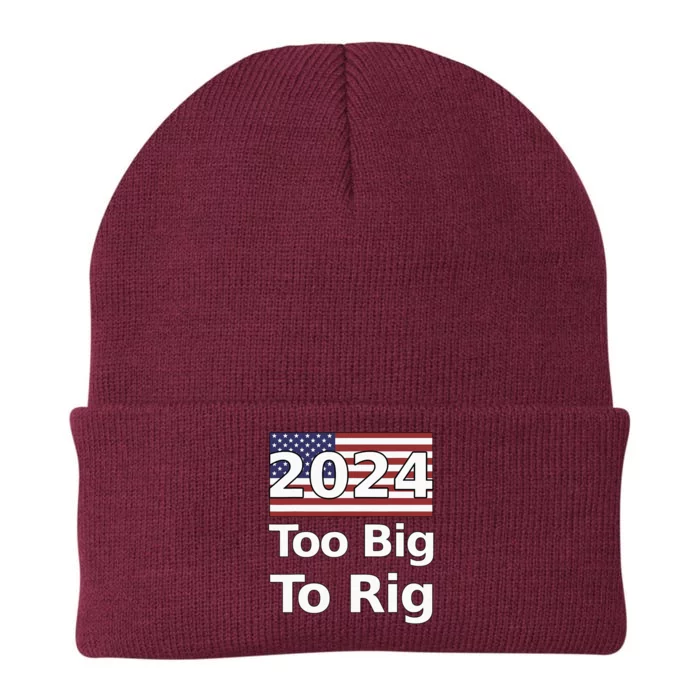 Too Big To Rig 2024 Election Knit Cap Winter Beanie