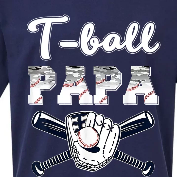 T Ball Tee Ball Papa Baseball Dad Game Day Fathers Day Gift Sueded Cloud Jersey T-Shirt