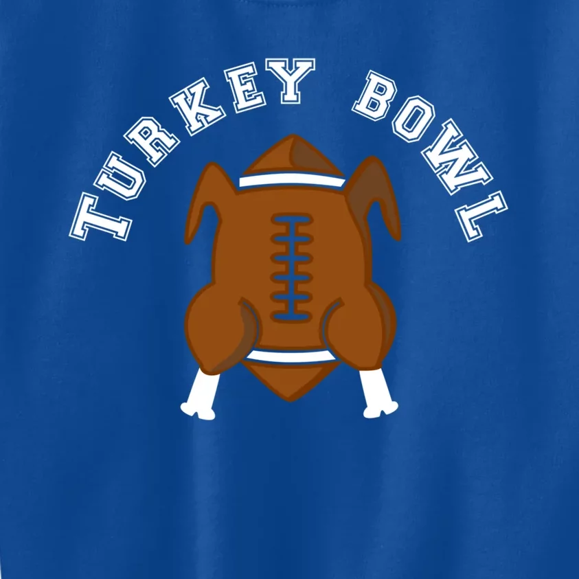 Turkey Bowl Thanksgiving Football Gift Kids Sweatshirt