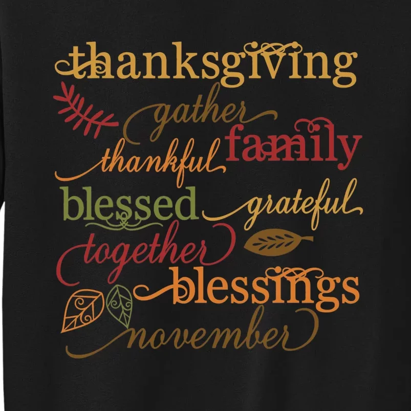 Thankful Blessings Thanksgiving Family Gather Blessing Sweatshirt