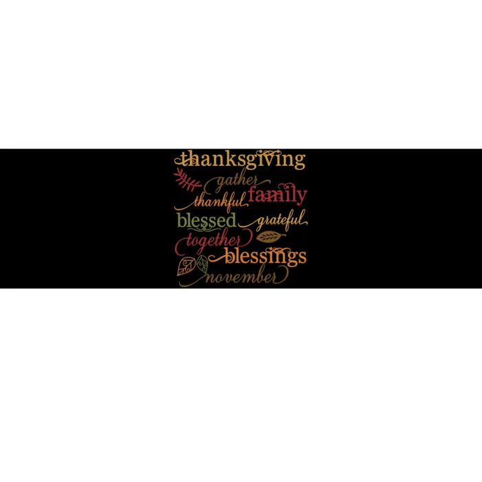 Thankful Blessings Thanksgiving Family Gather Blessing Bumper Sticker