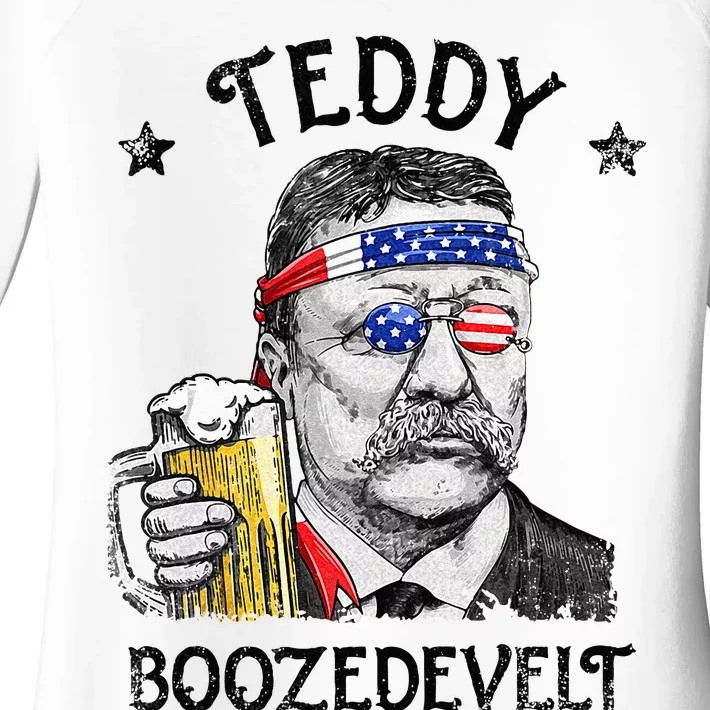 Teddy Boozedevelt Theodore Roosevelt 4th Of July Men Women Women's Perfect Tri Tunic Long Sleeve Shirt