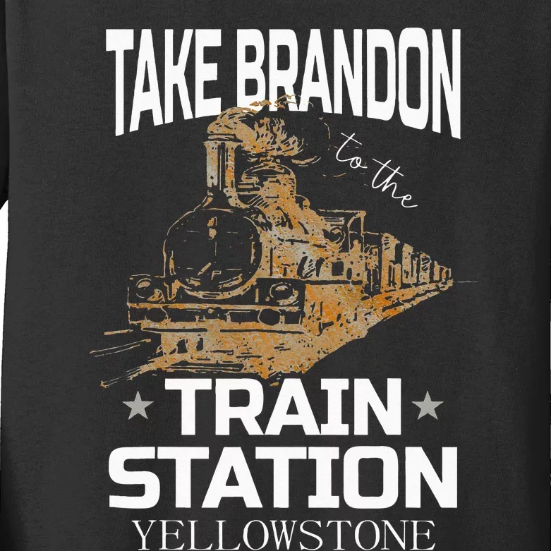 Take Bransdon To The Train Station Kids Long Sleeve Shirt