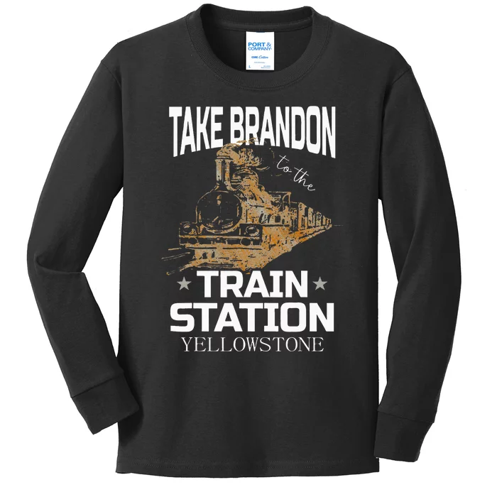 Take Bransdon To The Train Station Kids Long Sleeve Shirt