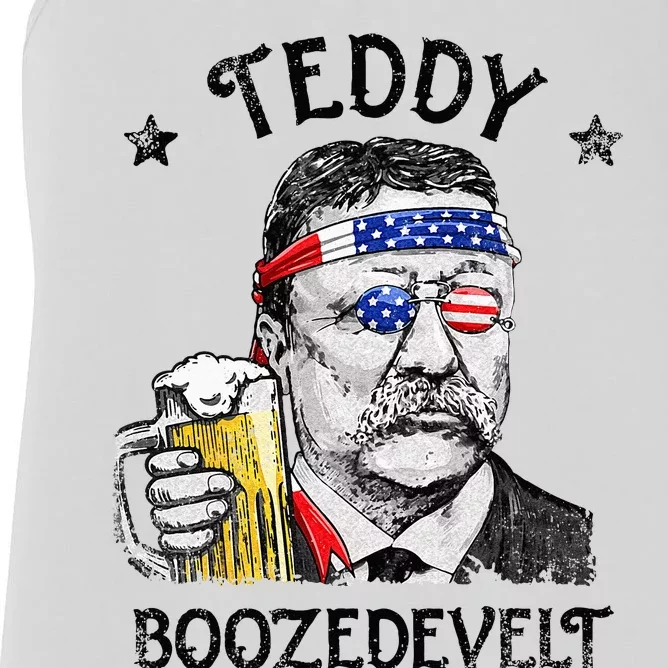 Teddy Boozedevelt Theodore Roosevelt 4th Of July Men Women Women's Racerback Tank